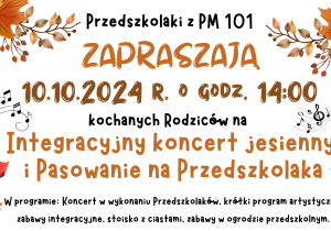 Zaproszenie na koncert w formie graficznej.