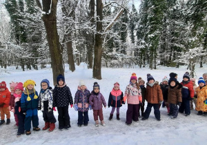 Zimowy spacer w pobliskim parku.