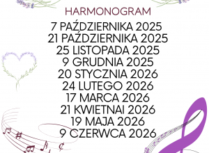 Harmonogram Lawendowych koncertów