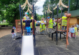 dzieci w zoo