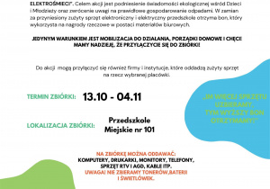 "WSZYSTKIE DZIECI ZBIERAJĄ ELEKTROŚMIECI"