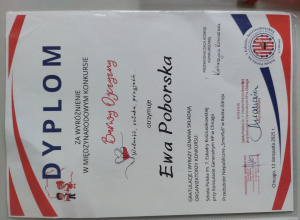 Wyróżnienie w konkursie międzynarodowym
