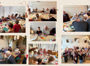 Wspólne tworzenie kartek świątecznych z seniorami z DDP