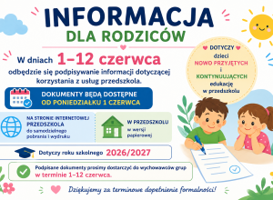 Informacja dla Rodziców – dokumenty na rok szkolny 2026/2027