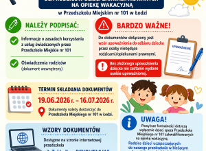 Opieka wakacyjna - obowiązujące dokumenty