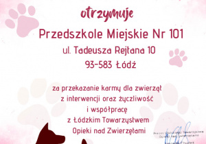 Podziękowania
